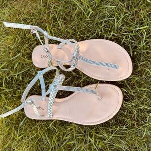 Silver Strappy Sandals